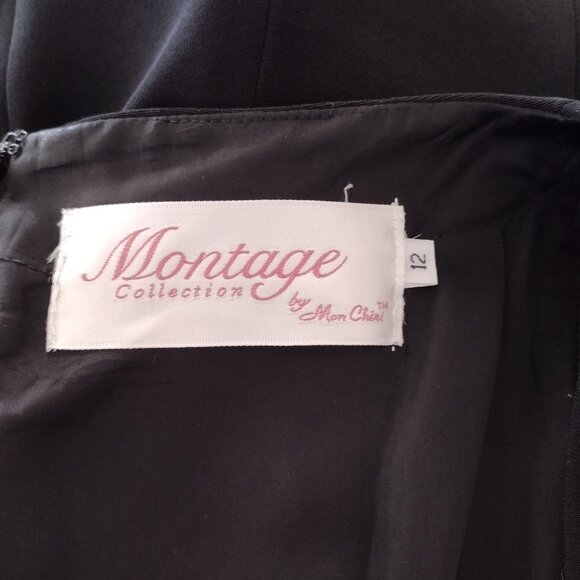 Vintage 1990s Glamourous Black Side Slit Sleeveless Maxi Sheath Dress 12 - Picture 11 of 13